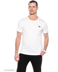 Мужская белая футболка с v-образным вырезом от Puma