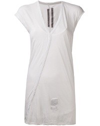 Женская белая футболка с v-образным вырезом от Rick Owens