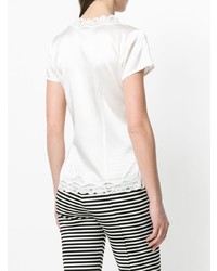 Женская белая футболка с v-образным вырезом от Max & Moi