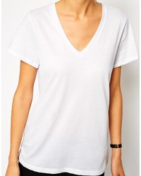 Женская белая футболка с v-образным вырезом от Asos
