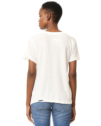 Женская белая футболка с v-образным вырезом от Current/Elliott