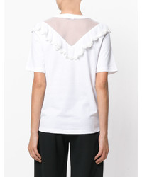 Женская белая футболка с v-образным вырезом от Chloé