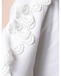 Женская белая футболка с v-образным вырезом от Chloé