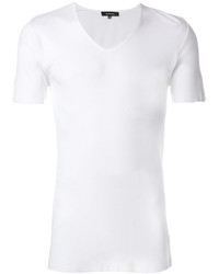 Мужская белая футболка с v-образным вырезом от Unconditional