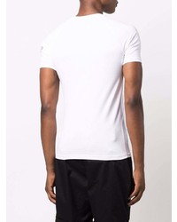 Мужская белая футболка с v-образным вырезом от Emporio Armani
