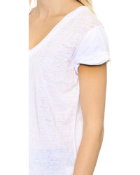 Женская белая футболка с v-образным вырезом от Chaser