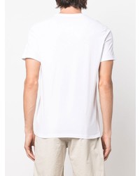 Мужская белая футболка с v-образным вырезом от Majestic Filatures