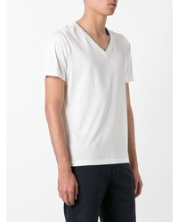 Мужская белая футболка с v-образным вырезом от Eleventy