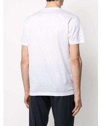 Мужская белая футболка с v-образным вырезом от La Fileria For D'aniello