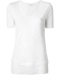 Женская белая футболка с v-образным вырезом от Vince