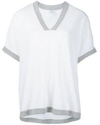 Женская белая футболка с v-образным вырезом от Vince