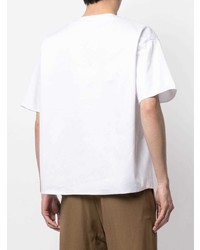 Мужская белая футболка с v-образным вырезом от Valentino