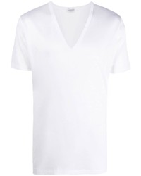 Мужская белая футболка с v-образным вырезом от Zimmerli