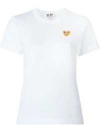 Женская белая футболка с вышивкой от Comme des Garcons
