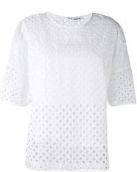 Женская белая футболка с вышивкой от P.A.R.O.S.H.
