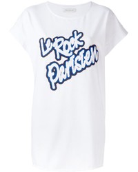 Женская белая футболка с вышивкой от PIERRE BALMAIN
