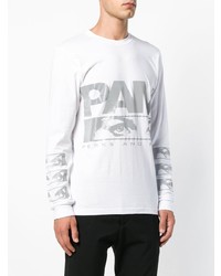 Мужская белая футболка с длинным рукавом с принтом от Pam Perks And Mini