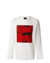 Мужская белая футболка с длинным рукавом с принтом от Calvin Klein 205W39nyc