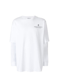Мужская белая футболка с длинным рукавом с принтом от Marcelo Burlon County of Milan
