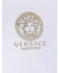 Мужская белая футболка с длинным рукавом с принтом от Versace