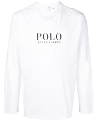 Мужская белая футболка с длинным рукавом с принтом от Polo Ralph Lauren