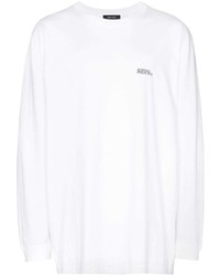 Мужская белая футболка с длинным рукавом с принтом от Portvel