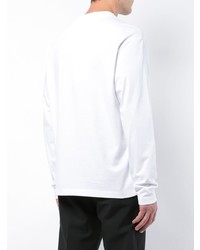 Мужская белая футболка с длинным рукавом с принтом от Calvin Klein Jeans Est. 1978