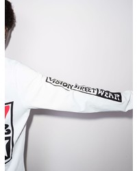 Мужская белая футболка с длинным рукавом с принтом от Vision Street Wear