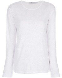 Женская белая футболка с длинным рукавом от Alexander Wang