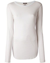 Женская белая футболка с длинным рукавом от Ann Demeulemeester