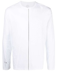 Мужская белая футболка с длинным рукавом от Armani Exchange