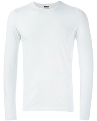 Мужская белая футболка с длинным рукавом от Armani Jeans
