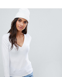 Женская белая футболка с длинным рукавом от Asos Petite