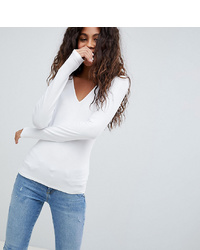Женская белая футболка с длинным рукавом от Asos Tall