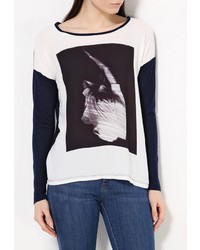 Женская белая футболка с длинным рукавом от Baon