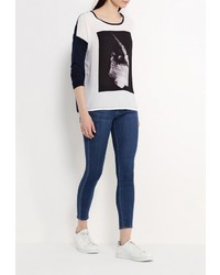 Женская белая футболка с длинным рукавом от Baon