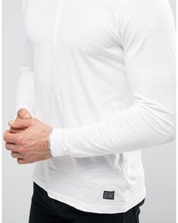 Мужская белая футболка с длинным рукавом от Blend of America