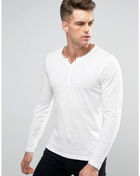 Мужская белая футболка с длинным рукавом от Blend of America