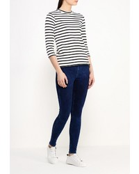 Женская белая футболка с длинным рукавом от BlendShe