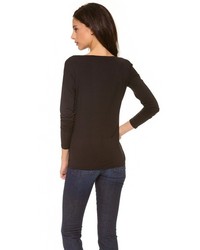 Женская белая футболка с длинным рукавом от Vince