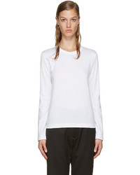 Женская белая футболка с длинным рукавом от Comme des Garcons