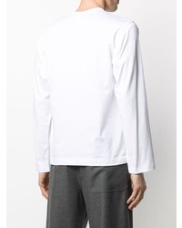 Мужская белая футболка с длинным рукавом от Comme Des Garcons SHIRT