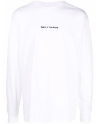 Мужская белая футболка с длинным рукавом от Daily Paper
