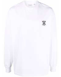 Мужская белая футболка с длинным рукавом от Daily Paper