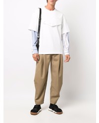 Мужская белая футболка с длинным рукавом от Feng Chen Wang