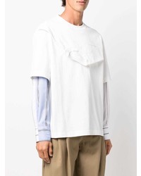 Мужская белая футболка с длинным рукавом от Feng Chen Wang