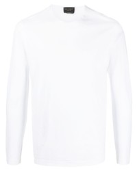 Мужская белая футболка с длинным рукавом от Dell'oglio