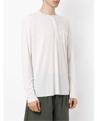 Мужская белая футболка с длинным рукавом от OSKLEN