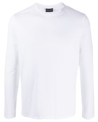 Мужская белая футболка с длинным рукавом от Emporio Armani