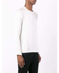 Мужская белая футболка с длинным рукавом от Alexander McQueen